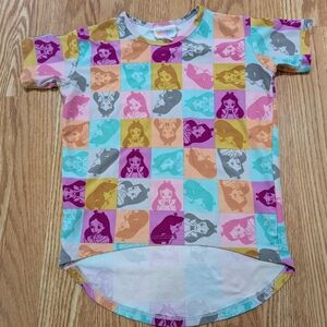 LuLaRoe Multicolor Disney Alice In Wonderland Tunic Top Girls 4